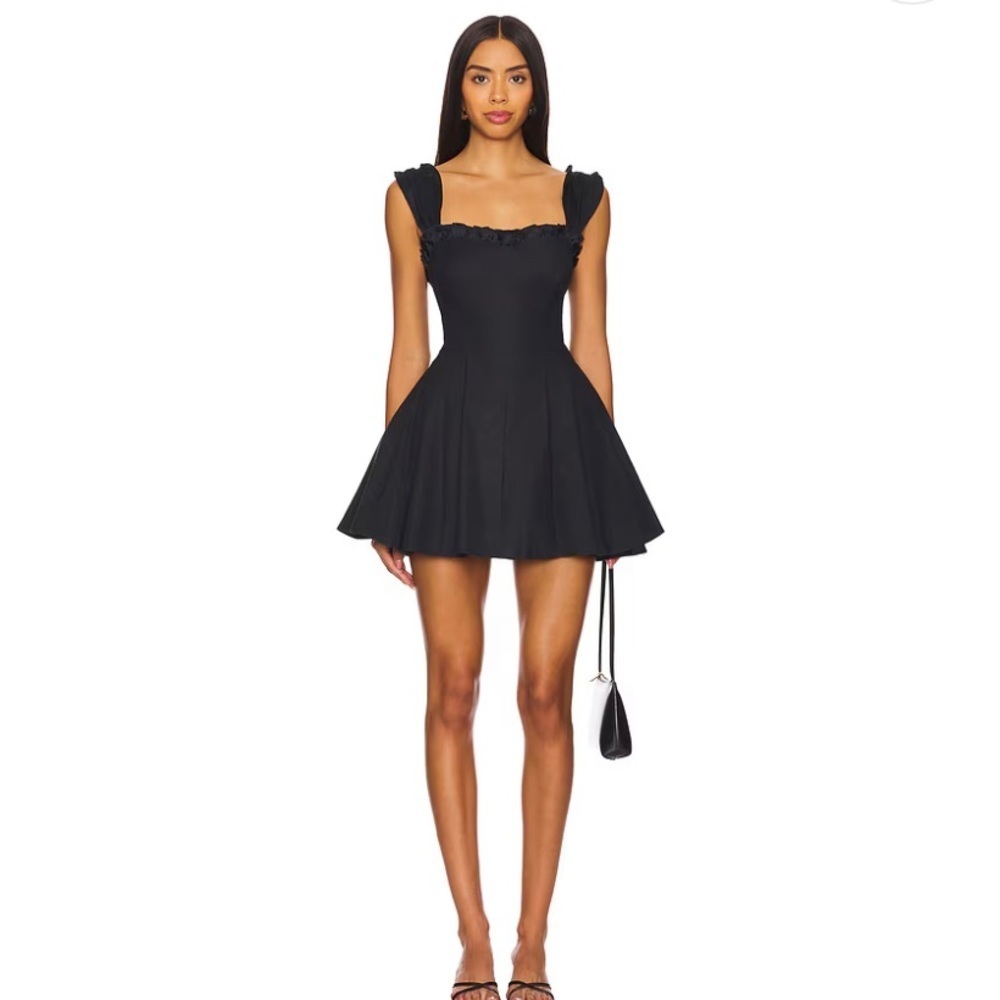 Free People Dress Women’s Medium Midnight Magic Mini Dress In Black Combo Mini